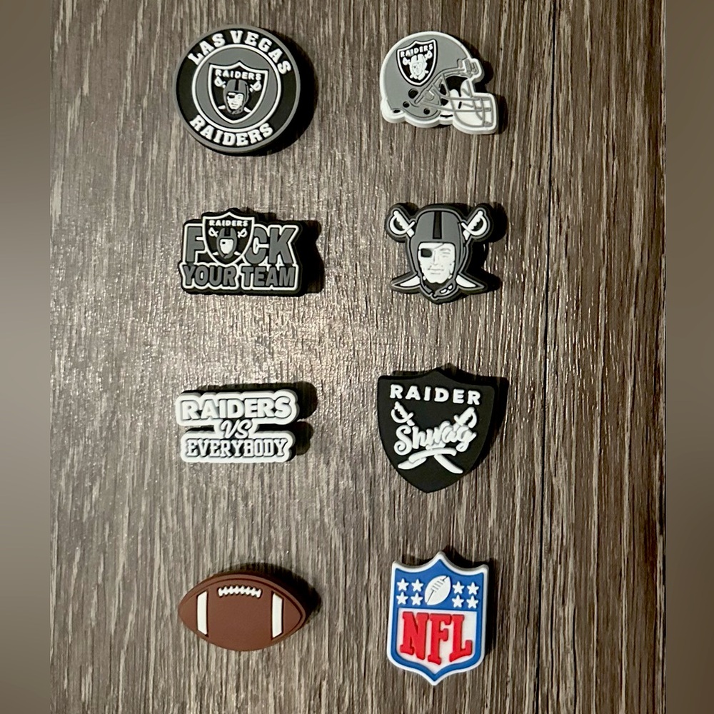 NFL Las Vegas Raiders Football Croc Charm Jibbitz